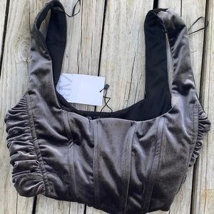 Zara Velvet Corset Top